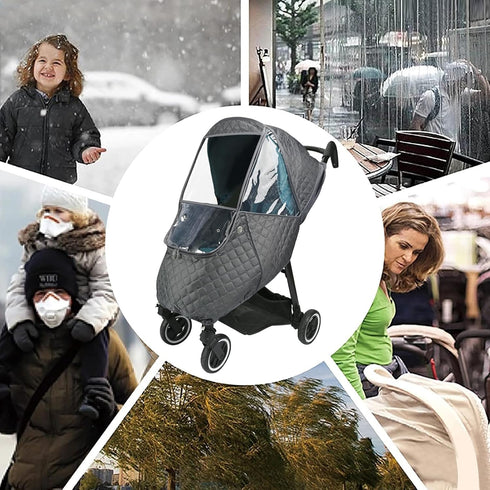 Bebamour Stroller Rain Cover,Universal Stroller Accessory,Waterproof,Windproof Protection,Protect from Dust Snow,Baby