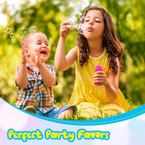 Outdoor Bubbles - 2 oz Bubble Blower Solution with Wands - Summer Fun Toys for Kids and Adults (4)