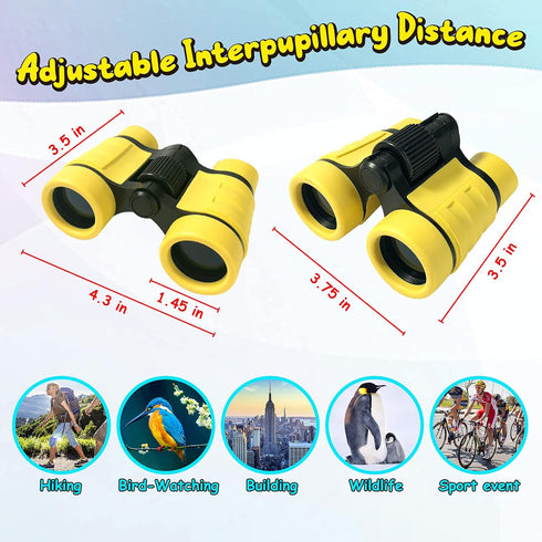 ESSENSON Binoculars for Kids, Toy Gift for 3-8 Year Old Boys Girls, Outdoor Telescope for Hiking, Bird Watching