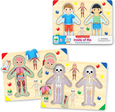 The Learning Journey Lift & Learn Inside of Me - 28 Piece Human Body Jigsaw Puzzle, Montessori Educational Toy for Kids