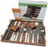Brown and White Backgammon Set - CHH 18"