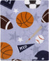 Everything Kids Sports - Super Soft Toddler Blanket in Gray, Navy, Orange, and Brown