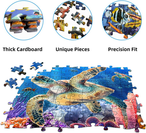 500 500 Piece Puzzles for Adults, Underwater World Jigsaw Puzzles Pieces Ocean Scene Challenging Puzzle