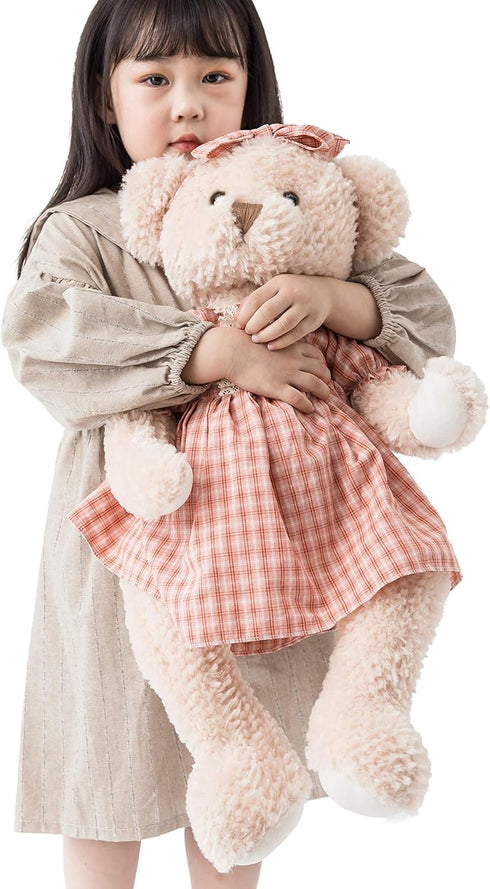 Oitscute Big Baby Teddy Bear, Cute Soft Plush Toy 25" (Red&Pink)