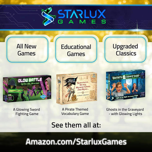Glow in The Dark Capture The Flag Starter Set, Ages 8+, Outdoor Games for Kids 8-12+, Glow in The Dark Outdoor Toys