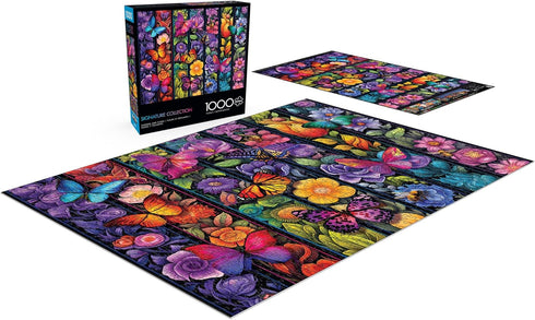 Buffalo Games Bigelow Illustrations Flowers and Flyers 1000 Piece Jigsaw Puzzle for Adults - Finished Size 26.75 x 19.75