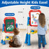 2-4 2 3 4 Kids Easel for Toddlers Age Art Magnetic White Board & Chalkboard Double Side Adjustable Stand Drawing