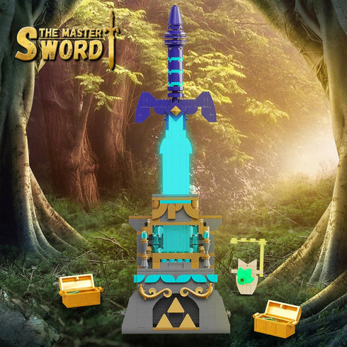 BOTW The Master Sword Glowing Building Block Set, Compatible with Lego Link’s Sword Toy Set for Ages 6-12, 498PCS
