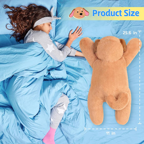 25.6 inch 5 lbs PEACH CAT Golden Retriever Dog Weighted Stuffed Animals Large Weighted Plush Soft Puppy Plushies Toys
