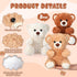 Liliful 8 Pieces 8 Inch Bear Stuffed Animal Bulk, Soft Plush Toys for Baby Shower Christmas Birthday Party Gifts