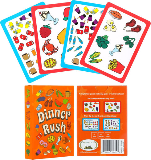 Dinner Rush - Fast-Paced Observation Game for Ages 6-99, 2-4 Players, Family and Travel Games