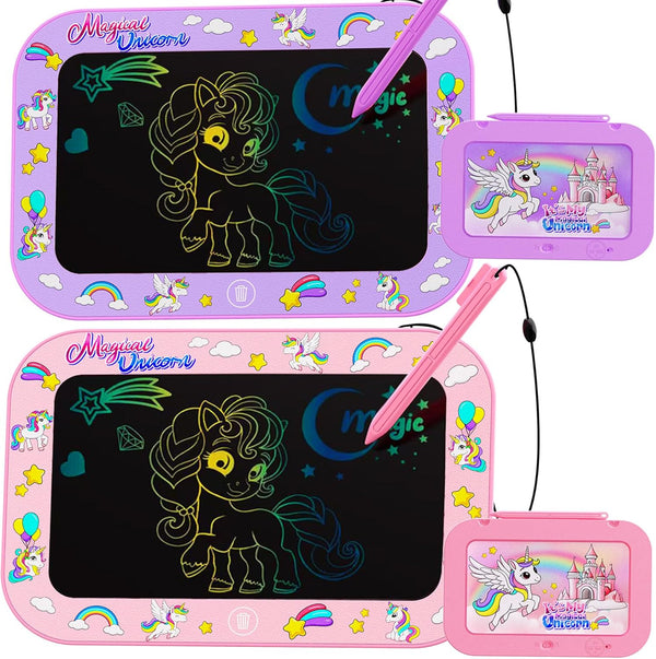 Urcoobela 2 Pack LCD Writing Tablet for Kids,10Inch Colorful Reusable Electronic Toddler Doodle