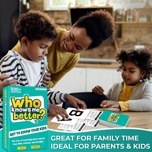 QUOKKA Fun Board Game for 8-10 Year Olds - Family Card Game for Kids Ages 6-7 & Adults - Get to Know Friends