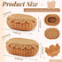 2 Juexica Pcs Scalloped Rattan Baskets, Woven Rattan Wicker Storage Baskets with Lid for Nursery Storage Diaper