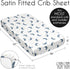 Sweet Jojo Designs Moon and Star Boy Girl Unisex/Gender Neutral Baby Satin Fitted Crib Sheet Infant Newborn Nursery