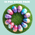 12 Joyin Pcs Prefilled Easter Eggs with Galaxy Slime, Colorful Putty with Toys, Stress Relief Sludge Toys for Kids
