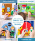 Curious Columbus Quiet Book - Away We Go Busy Book for Toddlers, Montessori Airplane Travel Toy for Preschool and Early