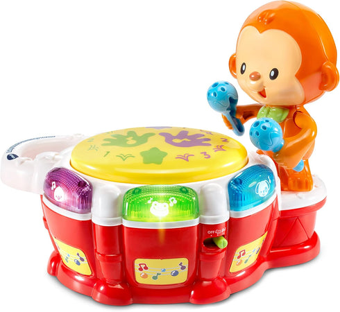 VTech Baby Beats Monkey Drum - Toy Drum with AAA Battery and Manual