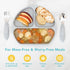 6 Bumkins Toddler and Baby Suction Plate, Divided Grip Dish for Babies and Kids, Baby Led Weaning, Feeding Supplies
