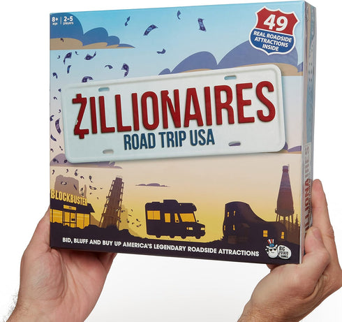 Zillionaires Road Trip USA: Family Board Game for Kids and Adults, Great for 2 – 5 Players