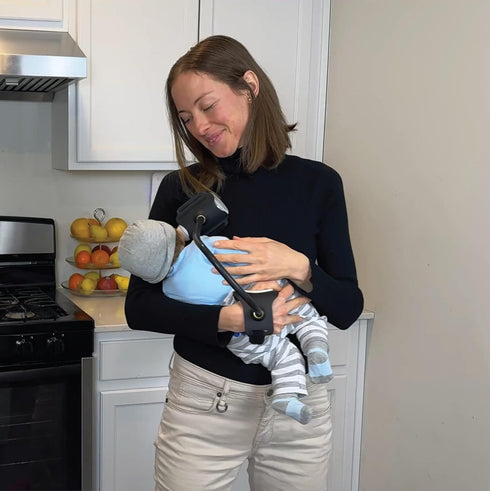 Universal Baby Bottle Holder for Hands-Free Feeding (Black)