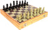 StonKraft 10" X 10" Chess Board Game Set with Wooden Base & Stone Inlaid Pieces