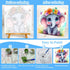 8-12 Decor(8x8 inch) Arttoplus Elephant Paint by Numbers Kit for Kids with Frame,Cute Kids Paint by Numbers Ages