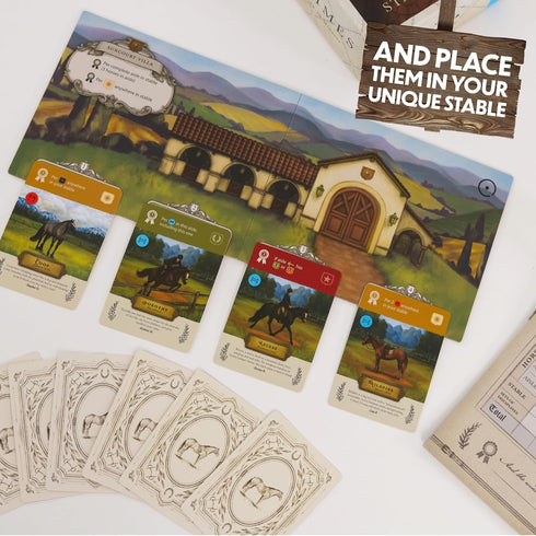 Cozy 8+, 1-5 20-30 Stable Times Family Card Game - Board Game for Kids and Adults with Real Unique Horses - Great