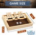 9 11 inches WE Games Classic Dice Board Game Number Flip Tiles with Natural Wooden Box
