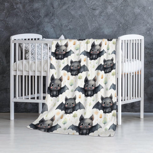 Halloween Bats Baby Blanket, Super Soft Swaddle, Cozy Receiving Blanket, Stroller Throw Blanket for Crib, 40x30 in for
