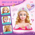 Cleboen Playset 3 4 5 6 7 8+ Hair Styling Doll Head Makeup Kit for Girls Toys - Kids Hair Salon Pretend with Hairdryer