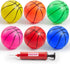 SYNCFUN 6 PCS Mini Basketballs, 5 inches Colorful Inflatable Rubber Balls for Basketball Hoop, Sports Toys Gift