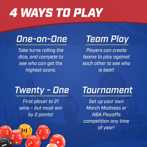 Zobmondo!! GoHoops Basketball Dice Game for Families, Kids, and Fans