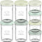 KeaBabies 4pk 8oz & 4pk 4oz Glass Baby Food Containers - Leak-Proof, Microwavable Small Baby Glass Jars with Lids,