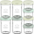 KeaBabies 4pk 8oz & 4pk 4oz Glass Baby Food Containers - Leak-Proof, Microwavable Small Baby Glass Jars with Lids,