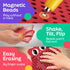 Magnetic Drawing Board for Kids & Toddlers, Travel Toy with Beads and Magnet Stylus Pen for Car Rides