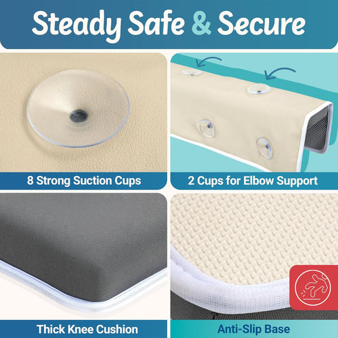 SIMPLY parents. Elbow Set Simply Parents Comfortable Baby Bath Kneeler and Rest Pad - Quick-Dry Non-Slip Bath Kneeling