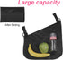 WJIAAA 2 Pack Side Sling Stroller Organizer, Universal Portable Side Sling Stroller with Mesh Cargo Net, Black