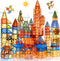 HarworLife 100 PCS Magnetic Tiles, Diamond Magnetic Blocks Building Set Magnet Tiles
