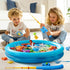 LILYBUDS 3-5 4-8, Magnetic Fishing Pool Toys Game for Kids Toddlers Fishing Water Table Bathtub Toy with Inflatable
