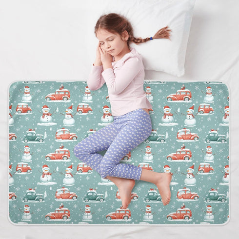 siphylline 52" 34" Snowmen Christmas Truck Extra Large Resuable Potty Training Pee Pad Soft Absorbent Baby Diaper
