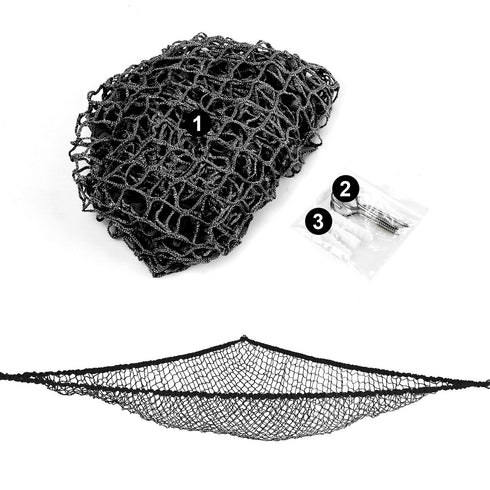 Stuffed Animal Hammock, Jumbo Toy Storage Net 83" Wall Sling, Extra Large Kids Mesh Toy Net Organizer (Black)