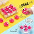 50 Goaste Pieces Flamingo Rubber Ducks Bulk, Pink Flamingo Bath Toys, Cute Floating Squeaky Bathtub Ducks for Baby