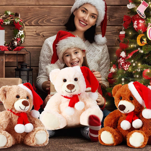 Aoriher 6 Pieces Bear Bulk Stuffed Animal, Baby Shower Plush Toys, Cute Bear Decorations for Sleeping and Playing