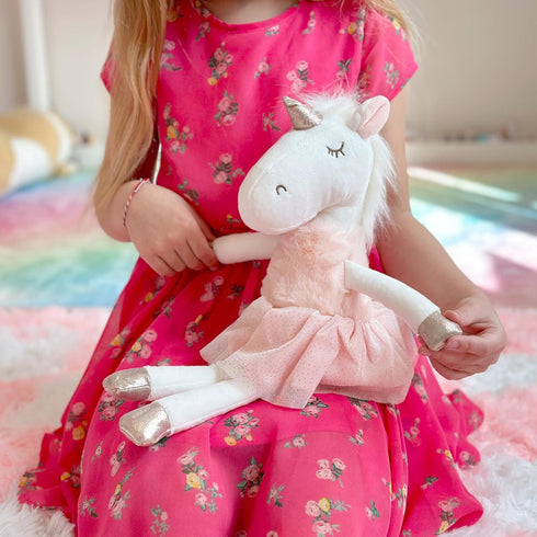 Ballerina Stuffed Unicorn - Unicorn Stuffed Animal, Gifts for Dance Recitals and Ballerinas