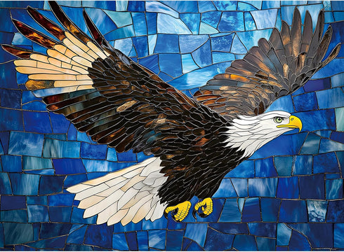 HQXXJW 500 Piece Puzzle for Adults, Mosaic Eagle, Wildlife and Nature Puzzle 500