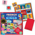 eeBoo French Bingo Vocabulary Game - Includes Pronunciation Guide & Drawstring Bag, 6 Game Boards, 48 Chips
