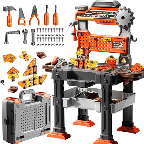 2 1 Set 3-5, 145 Toolbox 3 4 5 6 in Workbench Tools Toys with Sound for Toddlers Aged PCS Educational Construction