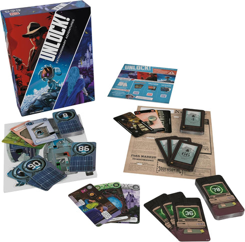 UNLOCK! Extraordinary Adventures Card Game - Cooperative Escape Room-Inspired Fun for Kids and Adults, 1-6 Players