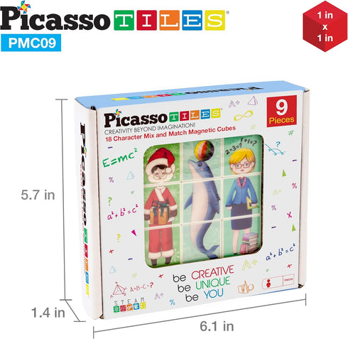 PicassoTiles Magnetic Expression Puzzle Toy, Building Block Mix & Match Cubes for Kids, Educational STEM Kit